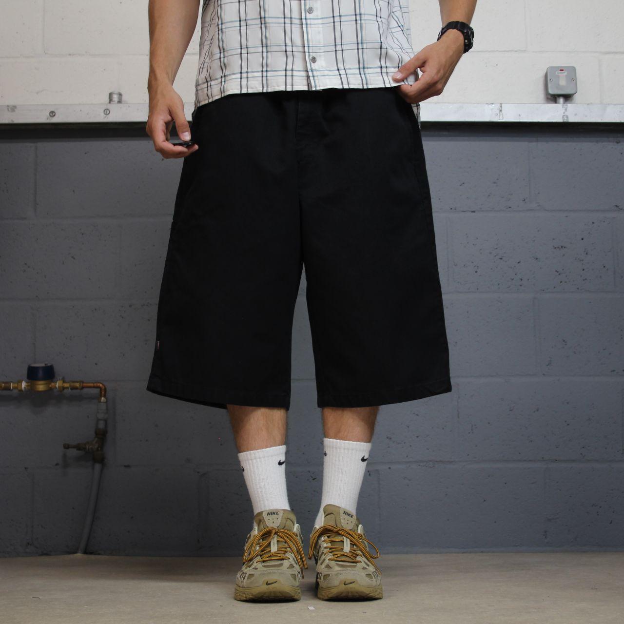 Dickies extra baggy chino shorts black carpenter Chino style skater shorts wide leg festival