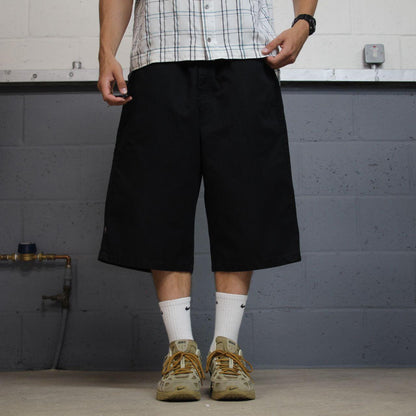 Dickies extra baggy chino shorts black carpenter Chino style skater shorts wide leg festival