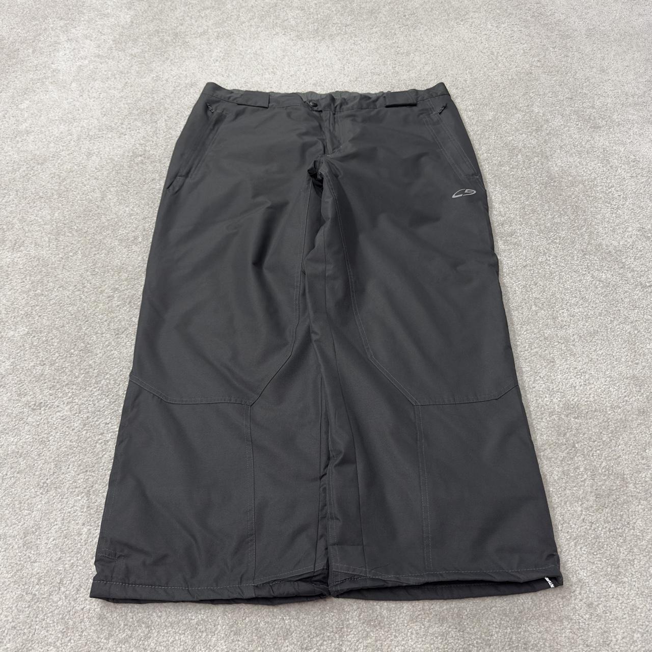 Y2K champion waterproof technical trousers grey XL Wide leg hiking salopette outdoors trousers
