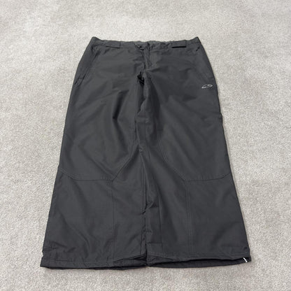 Y2K champion waterproof technical trousers grey XL Wide leg hiking salopette outdoors trousers