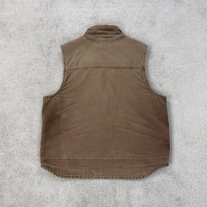 Brown vintage Carhartt gilet L sandstone canvas