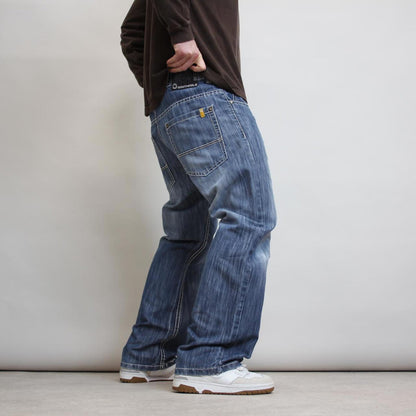 Blue Southpole jeans W38 L32 loose 90s style skater jeans tab logos