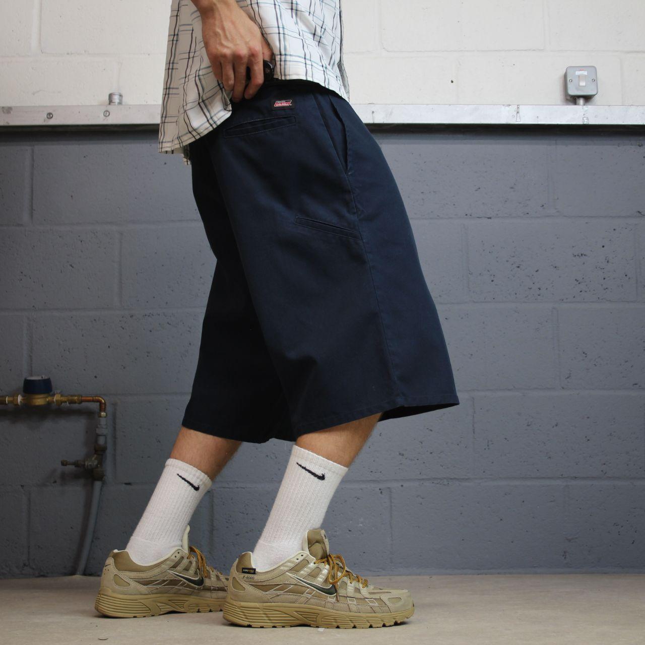 Dickies baggy carpenter shorts y2k navy Wide leg chino summer festival shorts