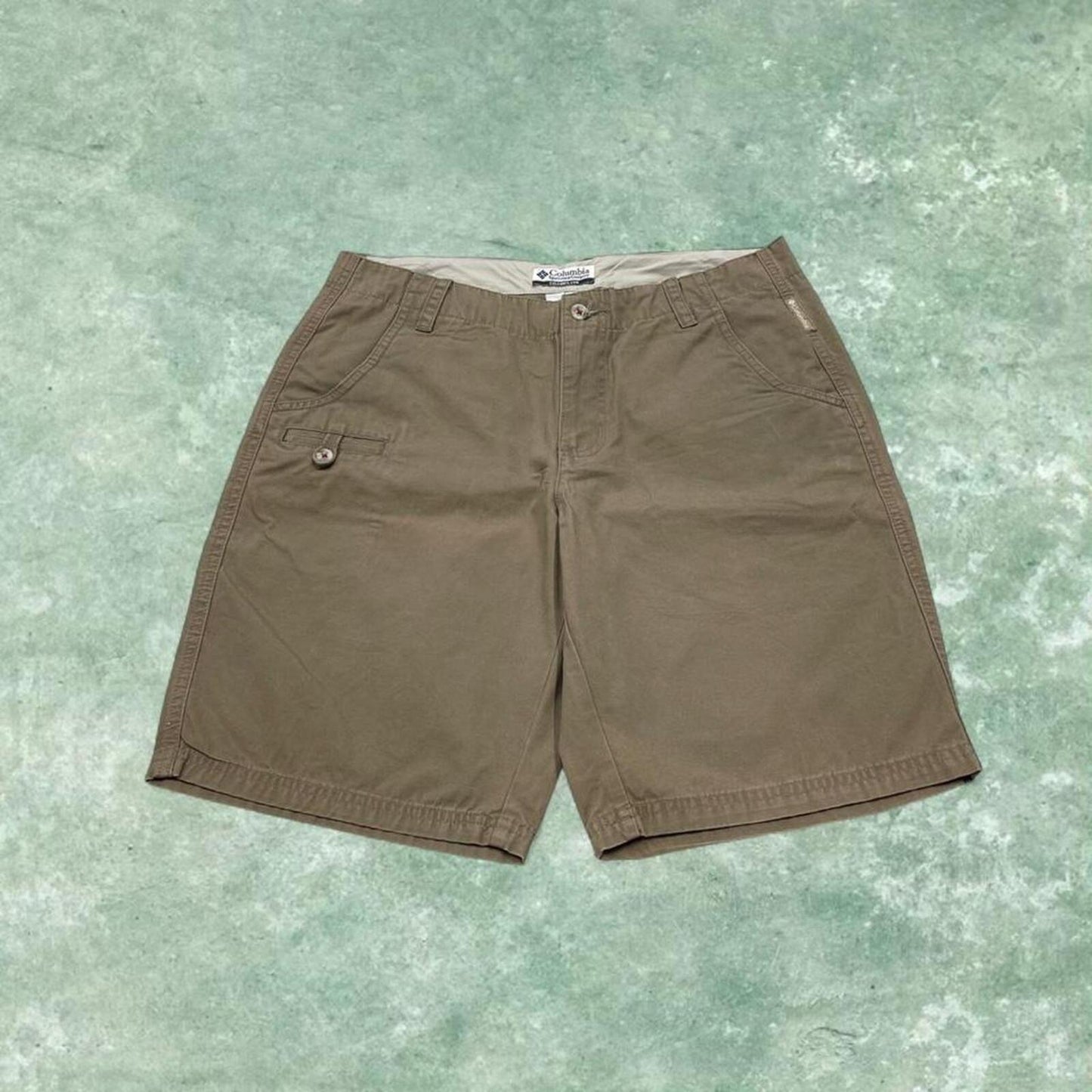 Y2k Columbia shorts technical hiking khaki Cotton summer festival shorts