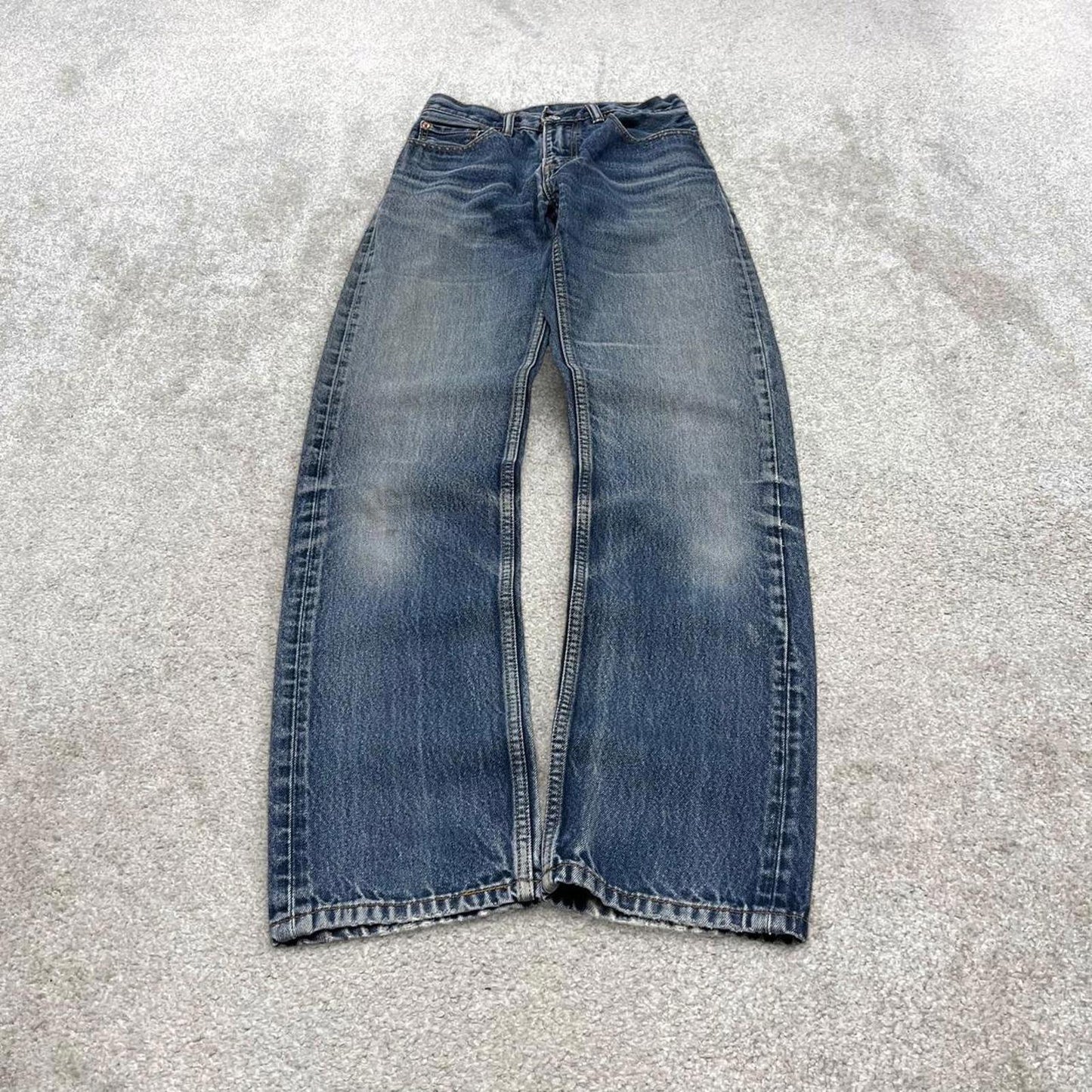 Vintage y2k Levi's 505 jeans blue Straight leg denim casual pants red tab logo