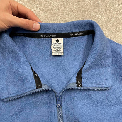 00s Columbia technical fleece gilet XL women's blue full zip up y2k style autumn