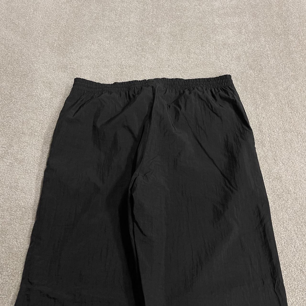 Vintage Reebok tracksuit bottoms loose black Large embroidered logo y2k drawstring track pants