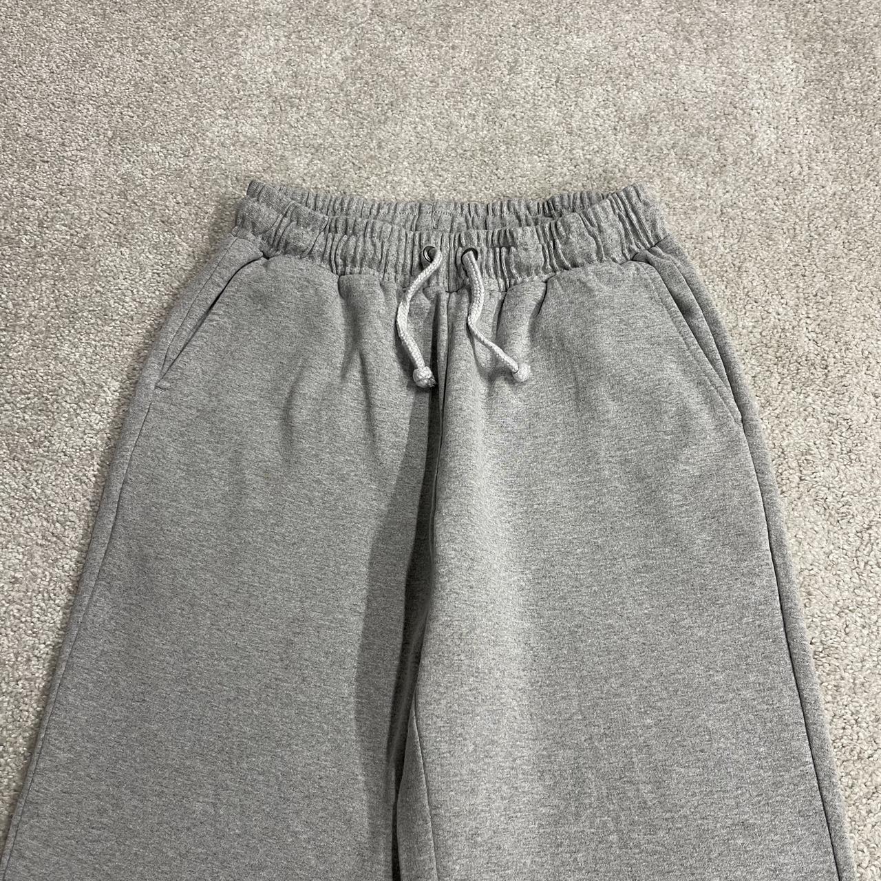 Y2K grey North Face joggers TNF sweat pants cuffed jogging bottoms patch logo