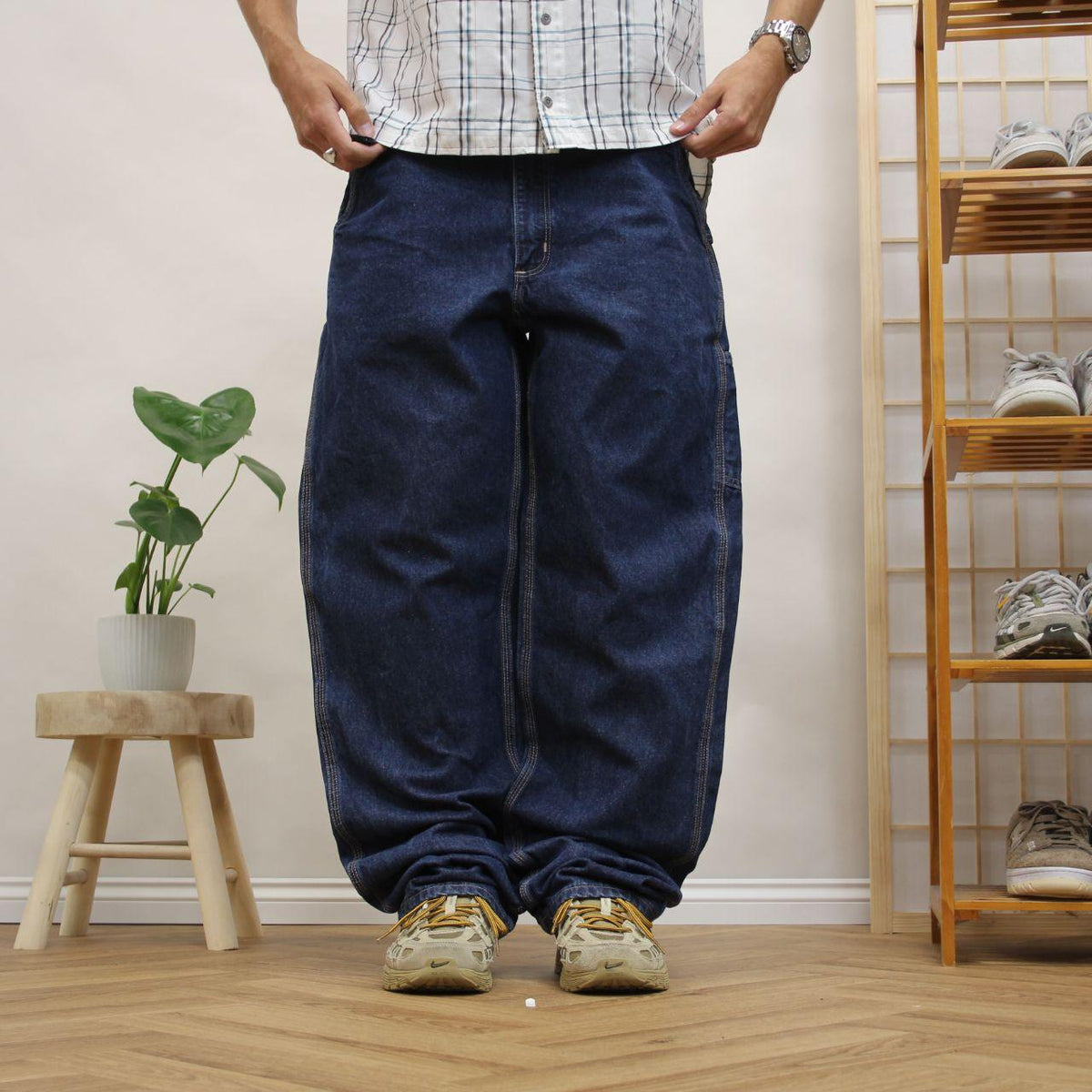 Baggy Carhartt FR carpenter jeans y2k Loose utility denim workwear skate cargo trousers