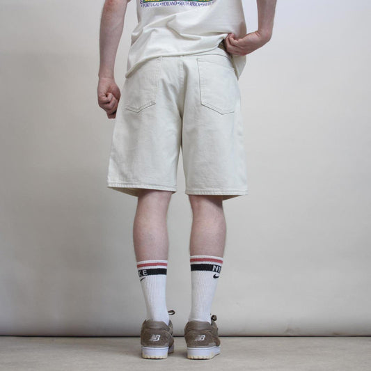 Vintage Wrangler jorts W34 100% cotton denim white 90s style jean shorts