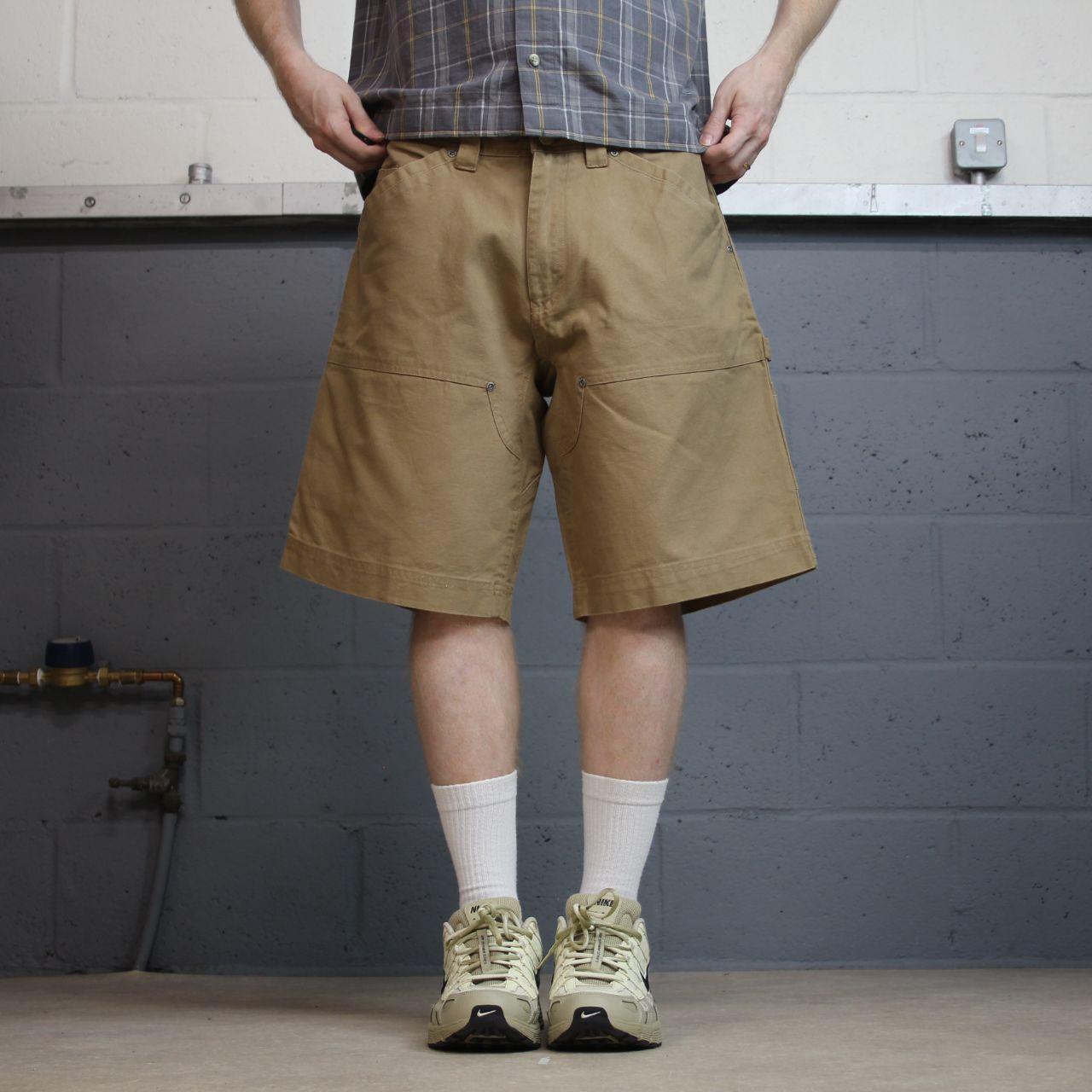 Jesse James baggy surf shorts y2k carpenter tan Loose canvas loose leg summer festival jorts