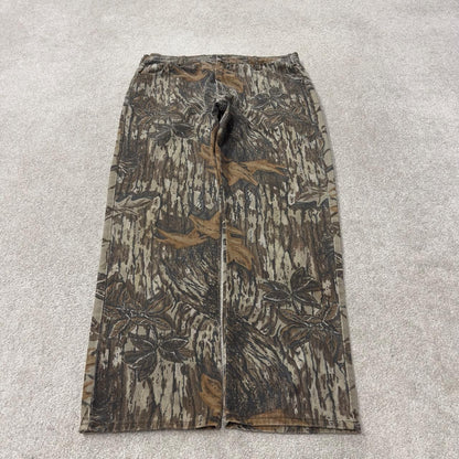 Vintage Duxbak Realtree camo jeans W36L31 khaki 5 pocket loose leg camouflage hunting style pants