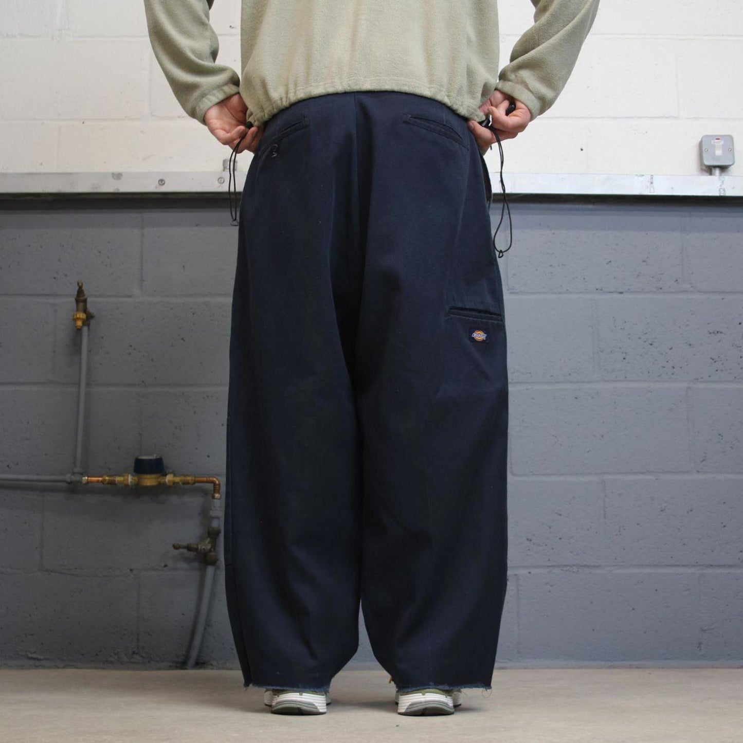 Y2k baggy Dickies double knee work pants navy Loose wide-leg chino style skate trousers