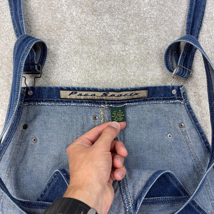 Vintage dungarees W38L34 Paco Jeans blue mens denim overalls