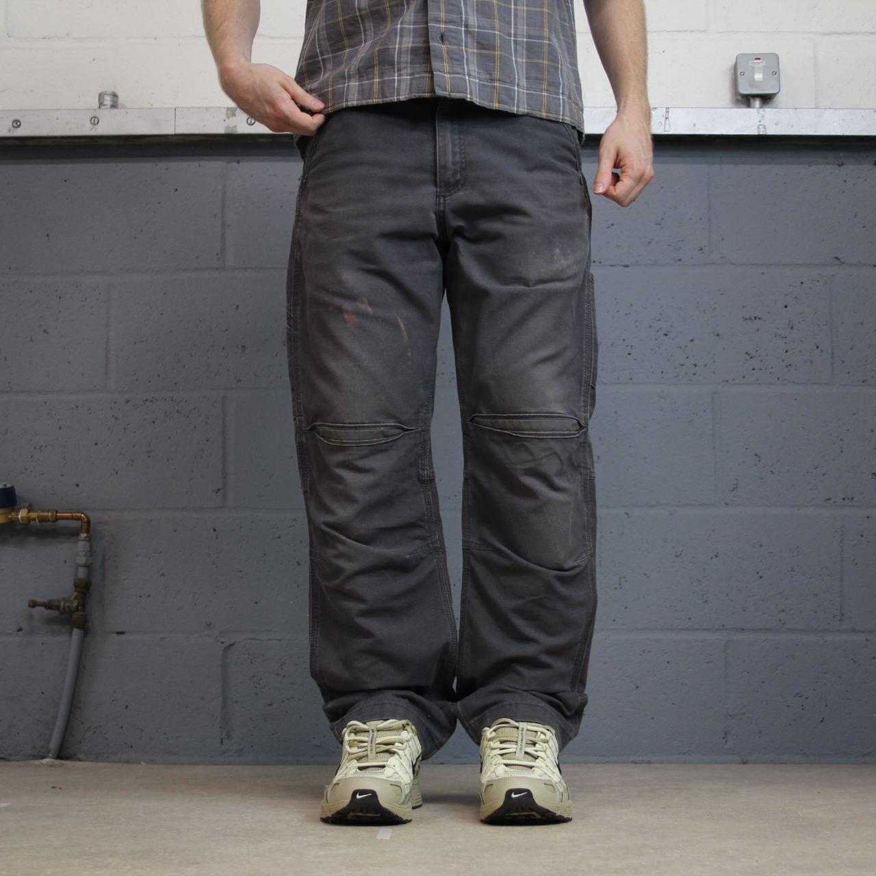 Carhartt carpenter pants relaxed y2k grey Loose straight leg skater style workwear pants