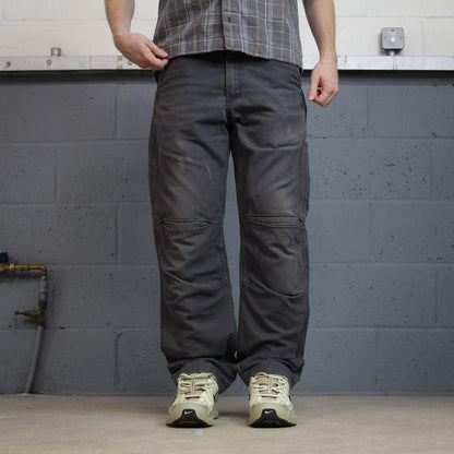 Carhartt carpenter pants relaxed y2k grey Loose straight leg skater style workwear pants