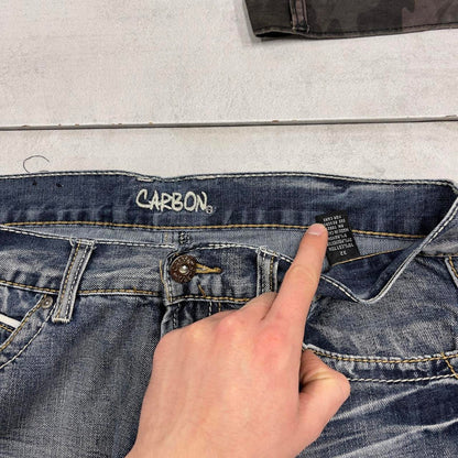Embroidered denim shorts W36
