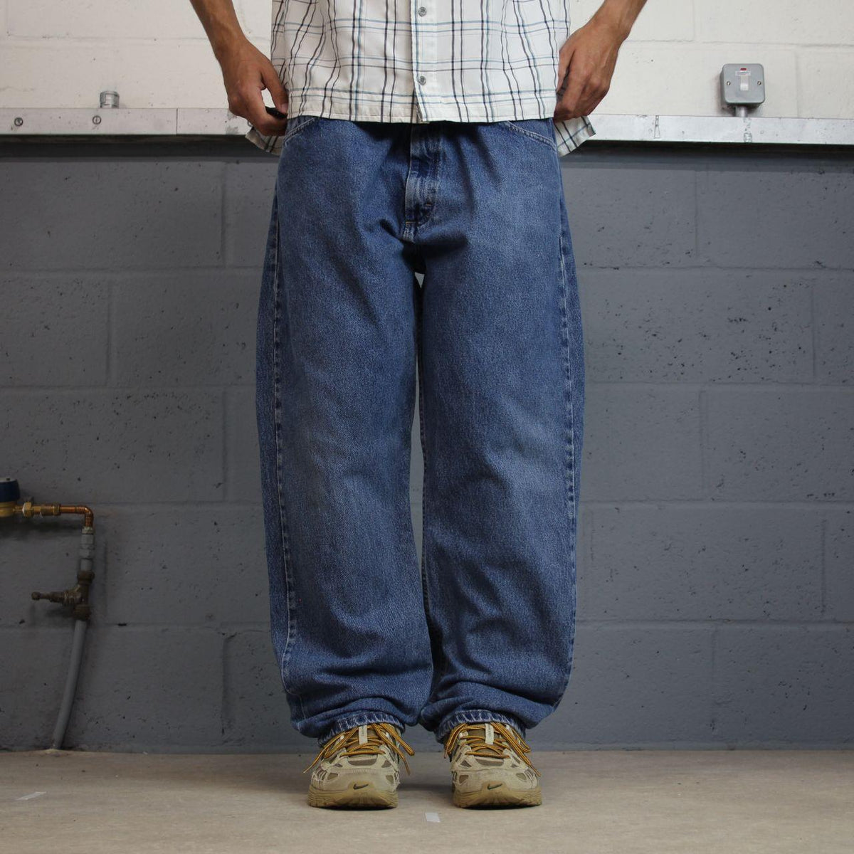 Wrangler jeans y2k blue straight leg denim 100% cotton