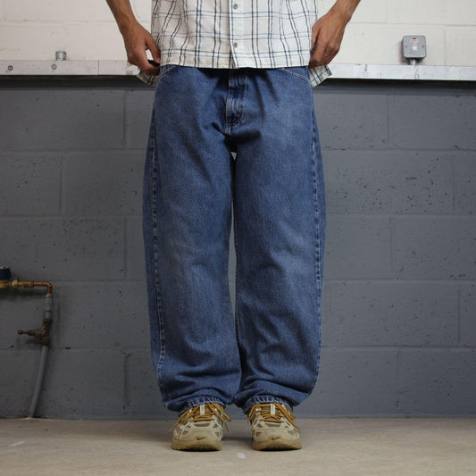 Wrangler jeans y2k blue straight leg denim 100% cotton