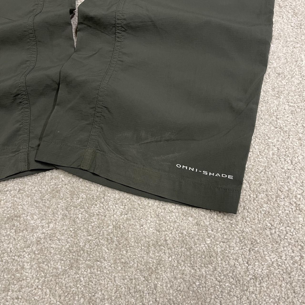 Columbia Convertible technical hiking pants y2k green Omni-shade trouser shorts with zip of legs