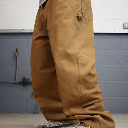 Baggy Dickies carpenter jeans W44L30 loose tan canvas cargo skater style pants