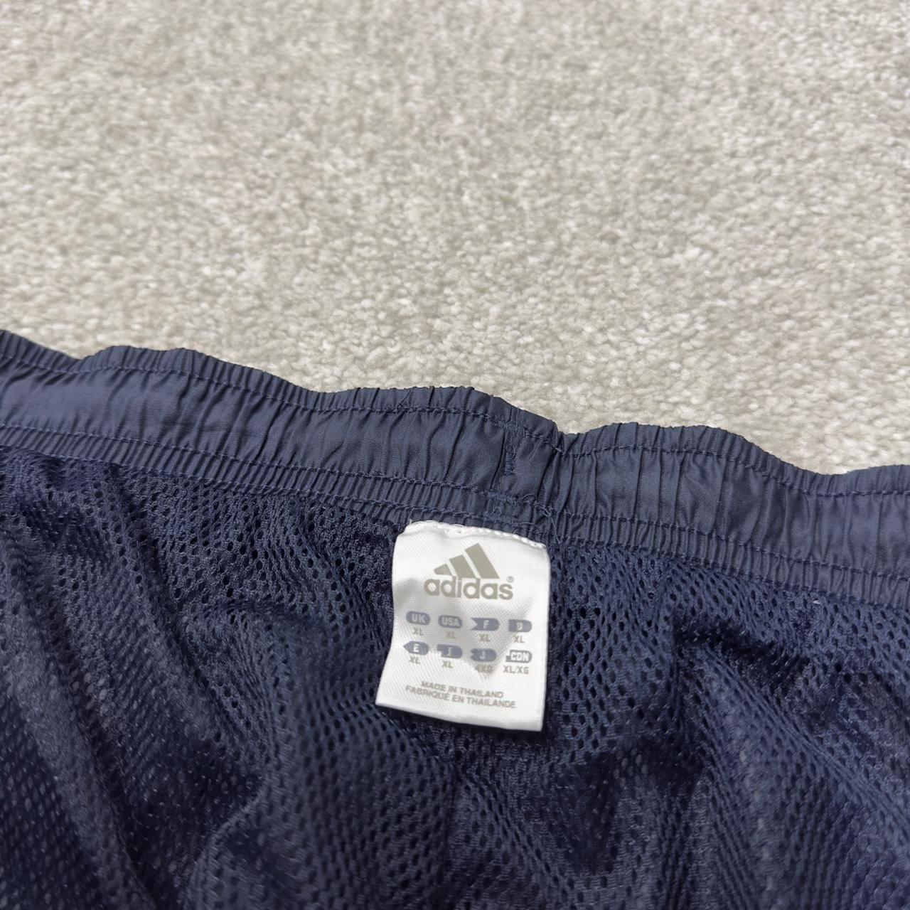 Y2K baggy Adidas tracksuit bottoms navy XL Wide leg mesh lined side stripe track pants