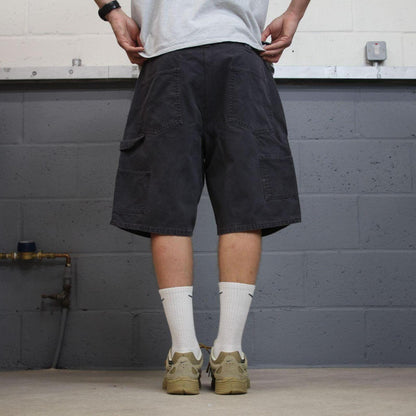 George carpenter shorts canvas cargo charcoal Loose leg skater style surf jorts