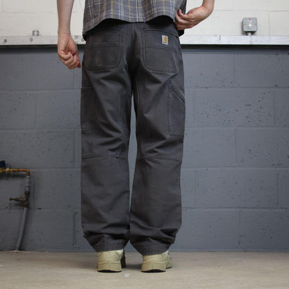 Carhartt carpenter pants relaxed y2k grey Loose straight leg skater style workwear pants