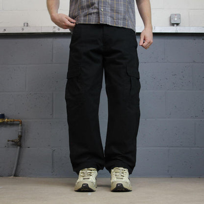 Wrangler cargo pants relaxed y2k black Straight leg relaxed skater work pants