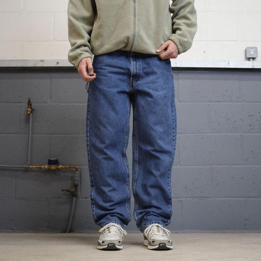 Y2K loose Levi’s 550 jeans blue Loose denim pants red tab logo