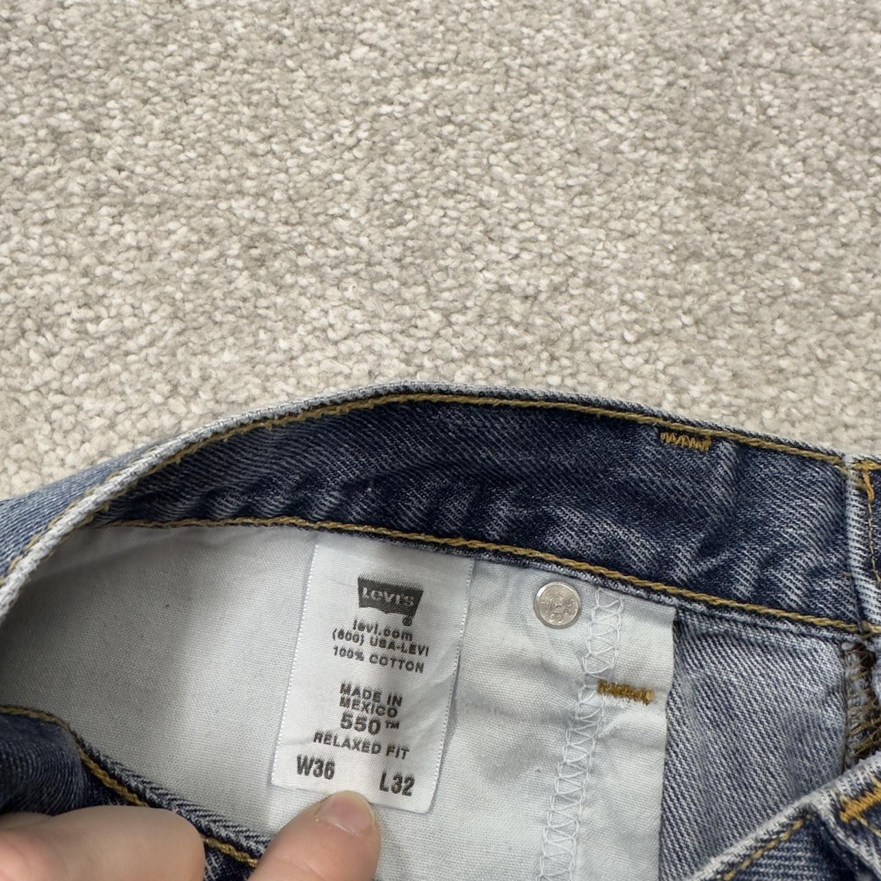 Levi’s 550 jeans y2k W36L32 blue denim Levi’s loose straight leg relaxed fit red tab logo pants