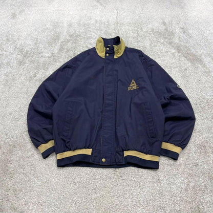 Vintage Champion technical windbreaker jacket M mens navy y2k full zip boxy bomber coat embroidered