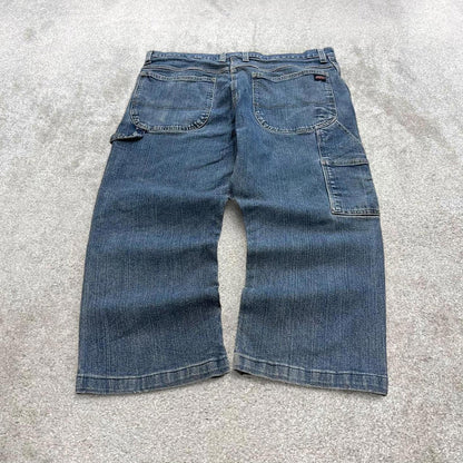 Blue Dickies carpenter jeans W36L23 loose capri 90s skater style denim work cargos