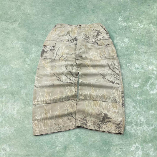 Y2k baggy camo cargo military pants W34L32 green