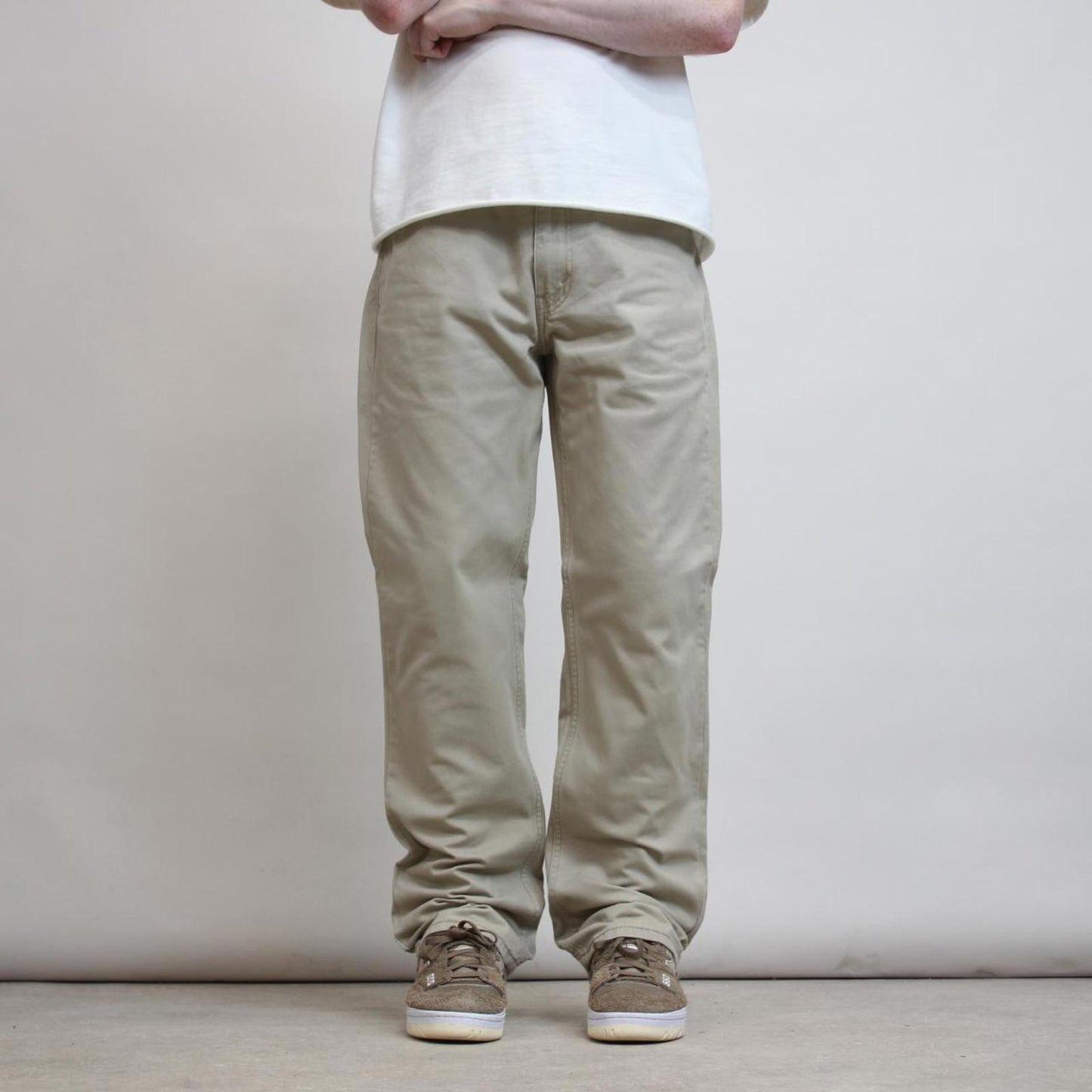 Beige Levis jeans W34 L32 beige 514 pants white tab logo