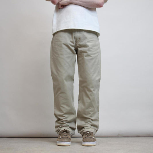 Beige Levis jeans W34 L32 beige 514 pants white tab logo