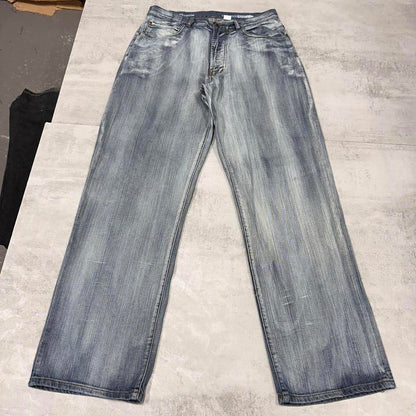 Blue Azzure baggy skate jeans W34 L34 loose denim 90s style skater jeans