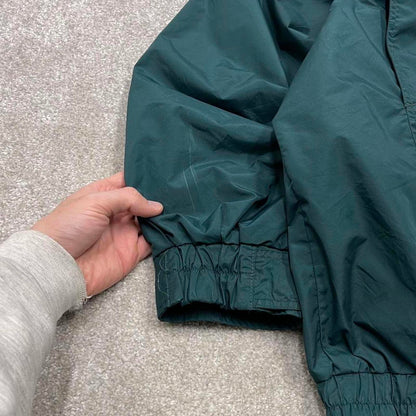 Vintage y2k Columbia technical windbreaker jacket green Zip pockets embroidered logo bomber jacket