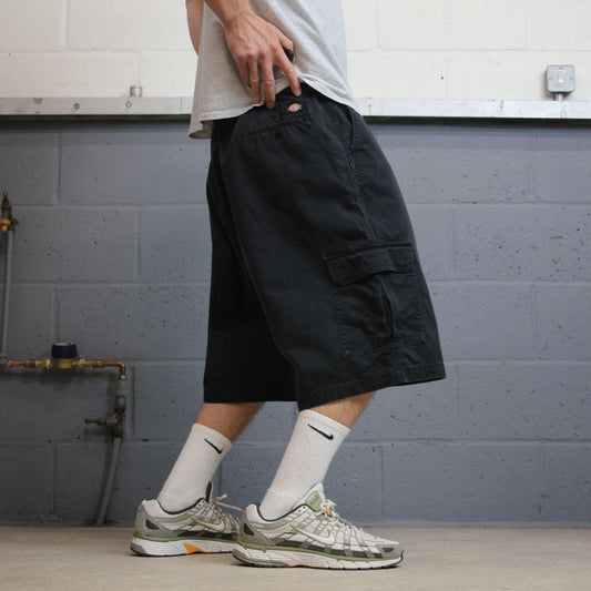 Dickies baggy cargo shorts loose black Twill chino skater style shorts wide leg