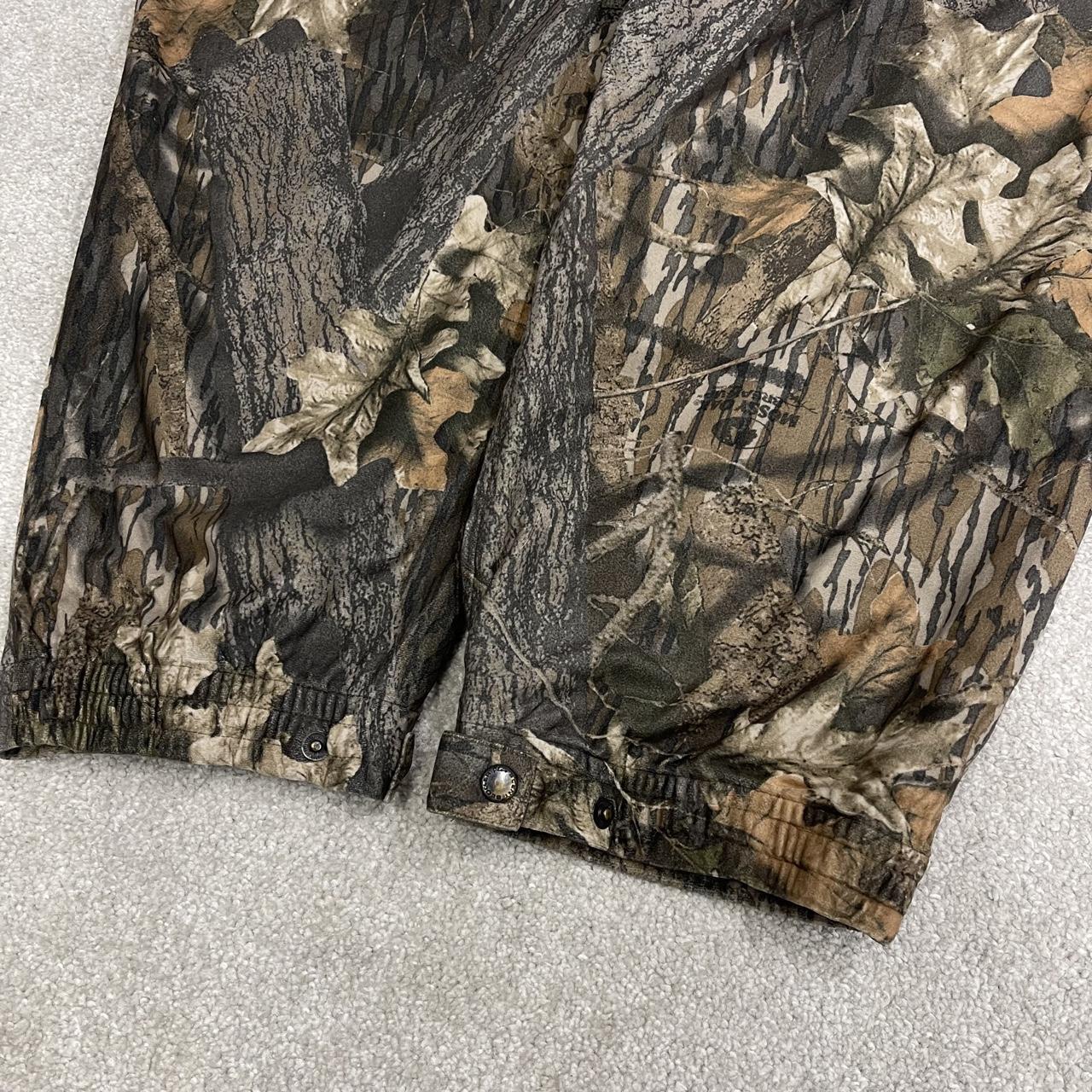 Baggy camo cargo pants Y2K khaki Mossy Oak camouflage outdoors hunting utility