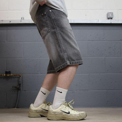 Baggy Southpole denim shorts y2k grey Streetwear long skater style surf jorts