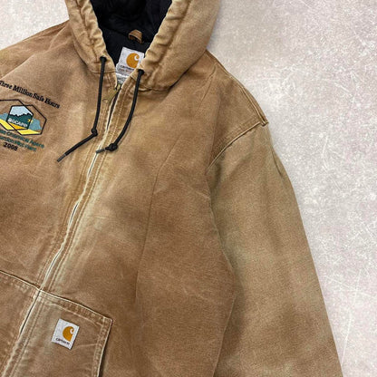 Vintage hooded Carhartt active jacket Large womens canvas cotton