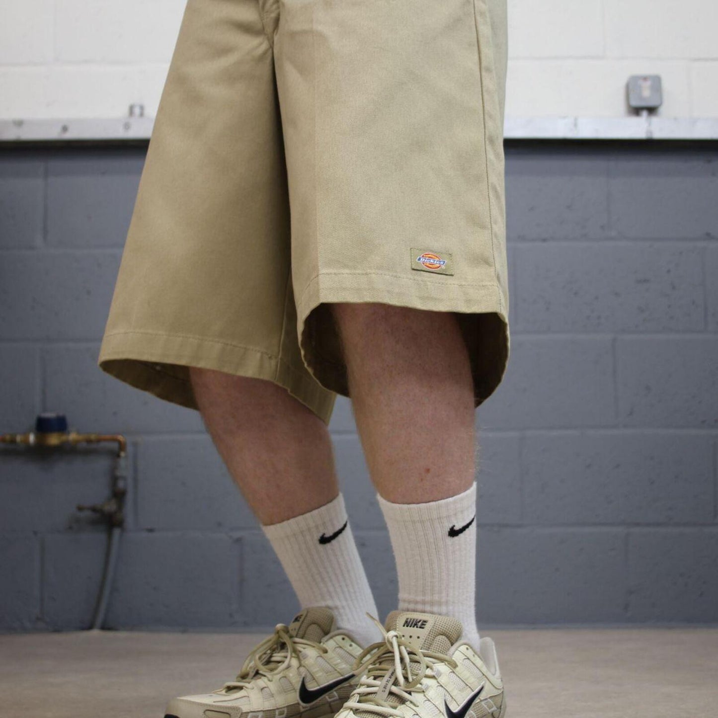 Dickies baggy carpenter shorts khaki Twill chino skater style shorts wide long leg