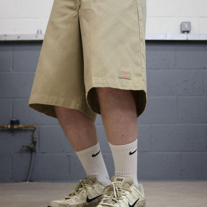 Dickies baggy carpenter shorts khaki Twill chino skater style shorts wide long leg