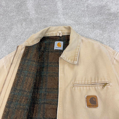 Vintage cream Carhartt Detroit jacket Medium technical boxy cropped fit 90s skater style