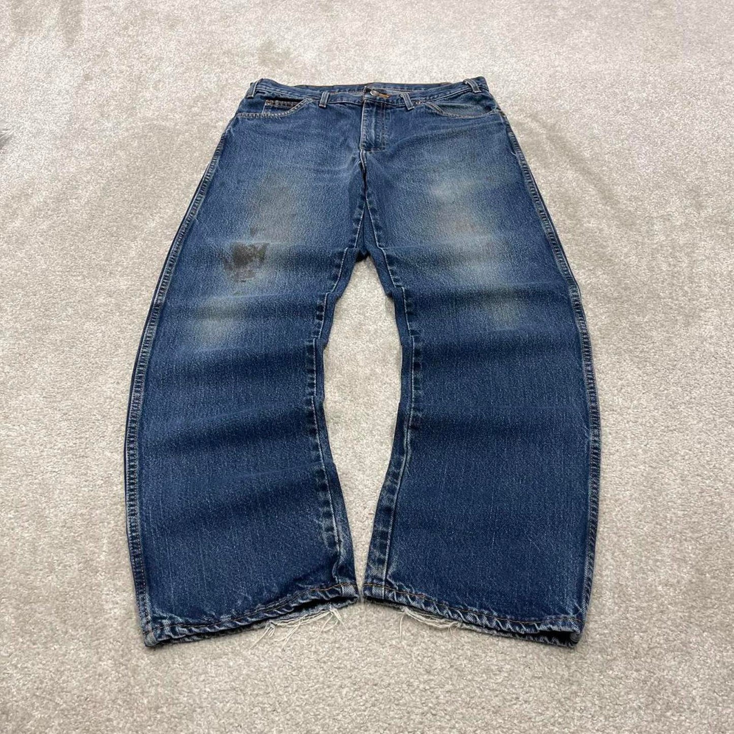 Vintage Dickies jeans loose y2k W34L32 blue denim 90s skater style 5 pocket pants