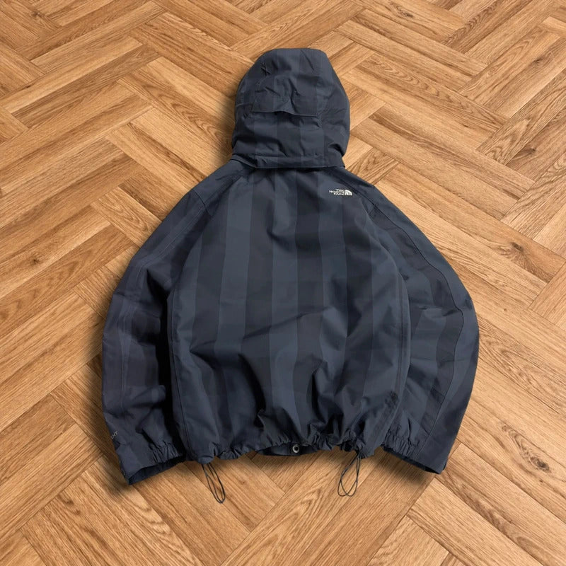 North Face HyVent ski jacket women's checkered TNF snow boarding waterproof coat hooded technical