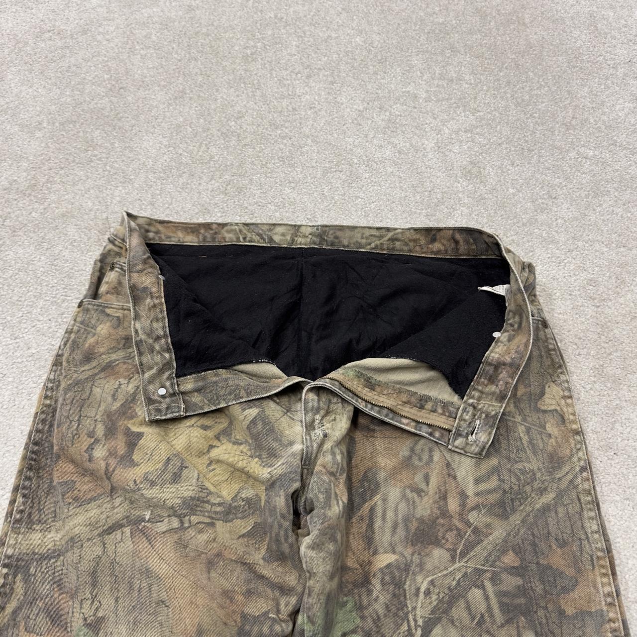 Wrangler realtree camo fleece lined jeans Y2K khaki camouflage pattern hunting utility trousers