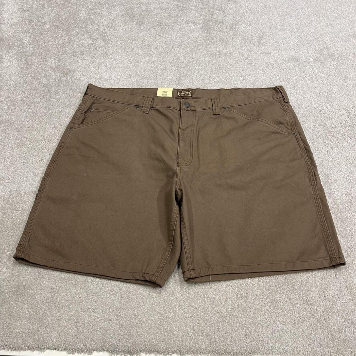 Baggy canvas cargo shorts carpenter brown Schmidt skater style work shorts summer