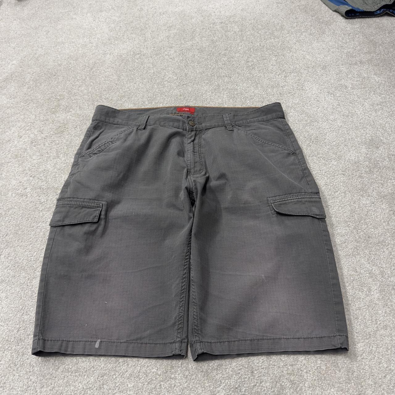 Y2K cargo shorts loose leg grey S.Oliver utility shorts summer festival